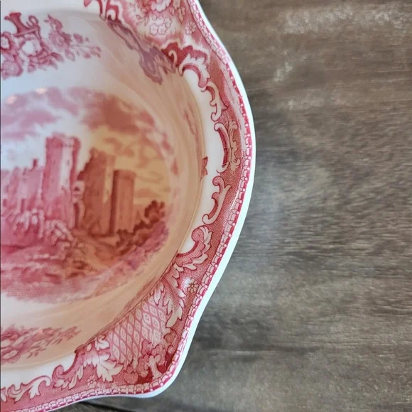 Johnson Bros Old Britain Castles, Pink Serving Bowl - Picture 7 of 8